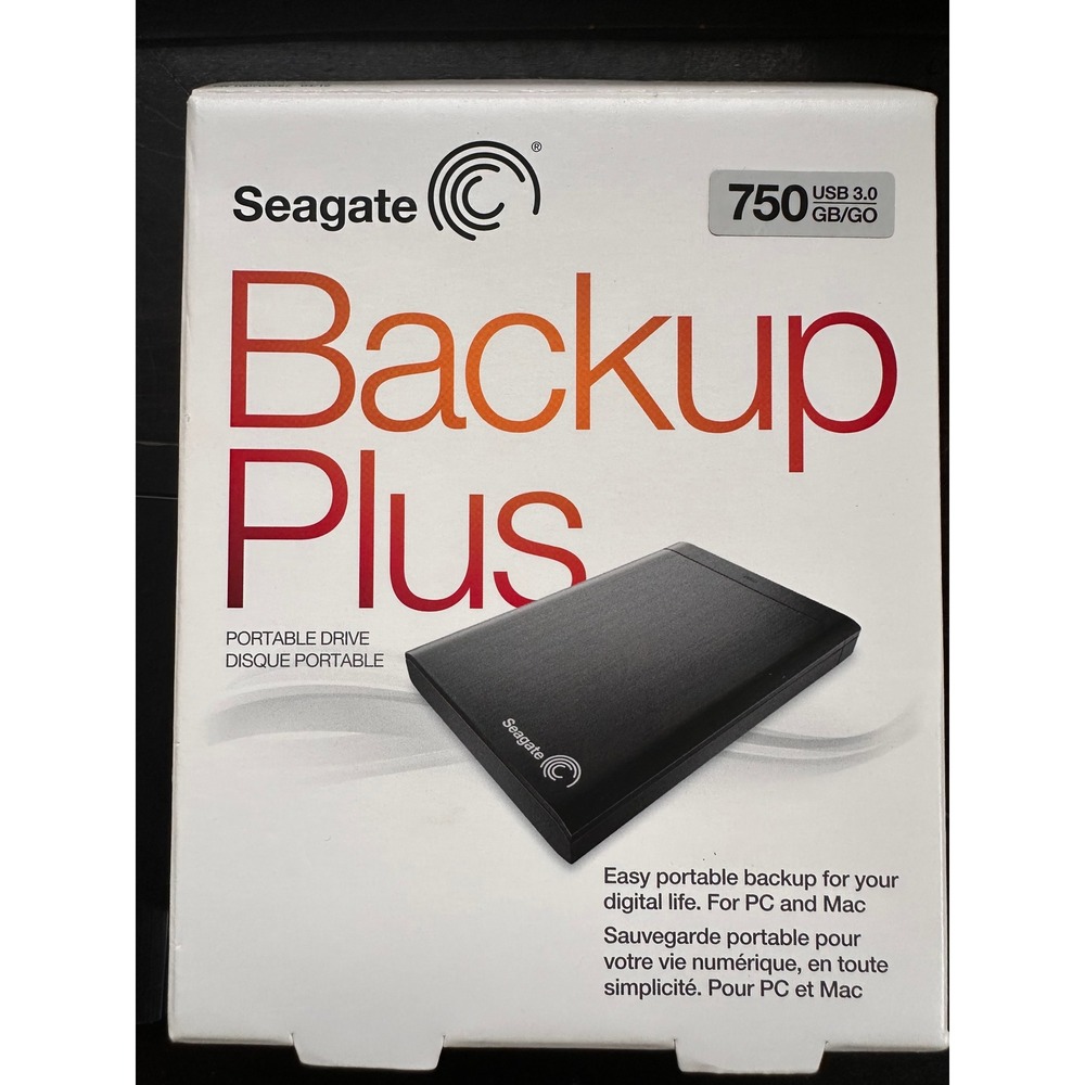 Seagate Backup Plus 750GB Portable External Hard Drive USB 3.0 Black STBU750100